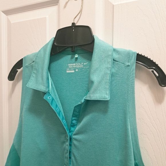 Nike Golf Tour Performance Sleeveless Shirt Women's Size XL Teal Green Dri-Fit - Picture 8 of 10